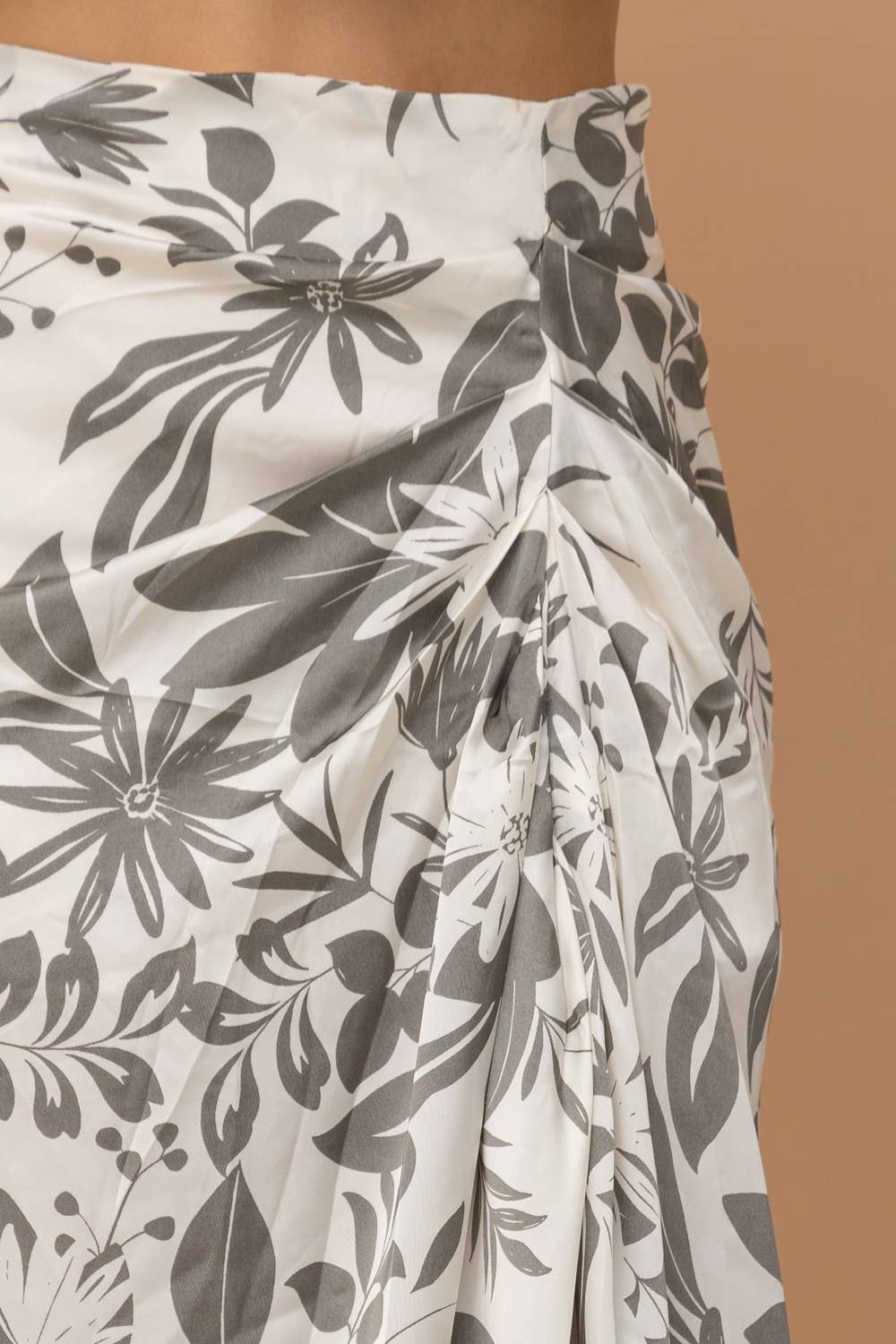 32163S - Satin Drape Pleated Skirt - Texas Front Porch