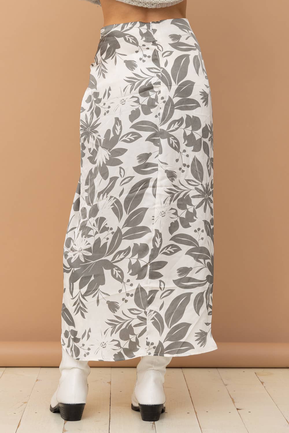 32163S - Satin Drape Pleated Skirt - Texas Front Porch