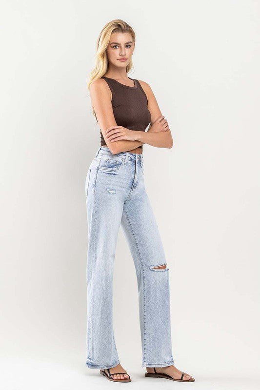 90's Vintage Super High - Rise Flare Jeans - Texas Front Porch