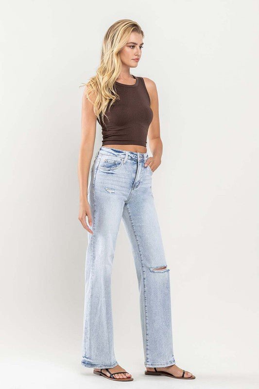 90's Vintage Super High - Rise Flare Jeans - Texas Front Porch