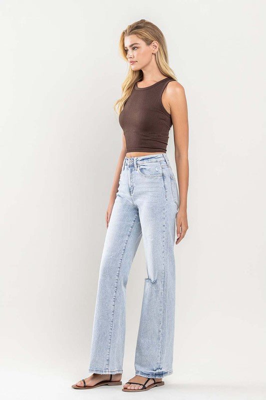 90's Vintage Super High - Rise Flare Jeans - Texas Front Porch