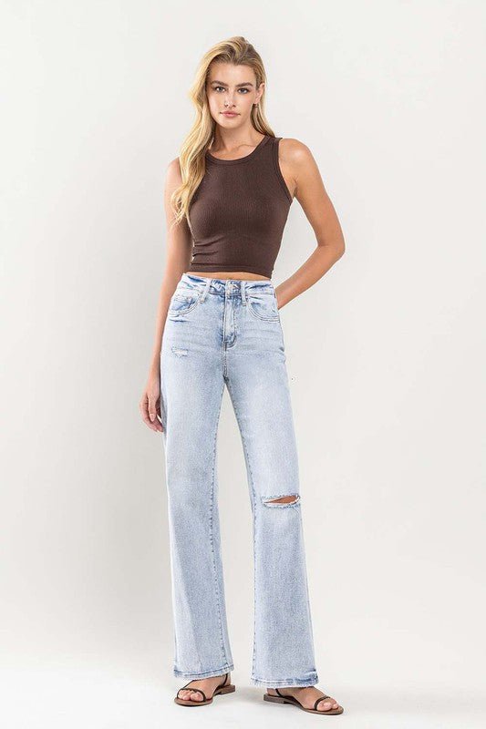 90's Vintage Super High - Rise Flare Jeans - Texas Front Porch