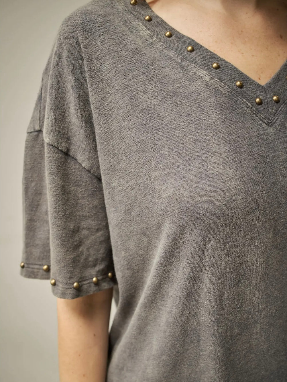 Studded Mineral Wash Tee