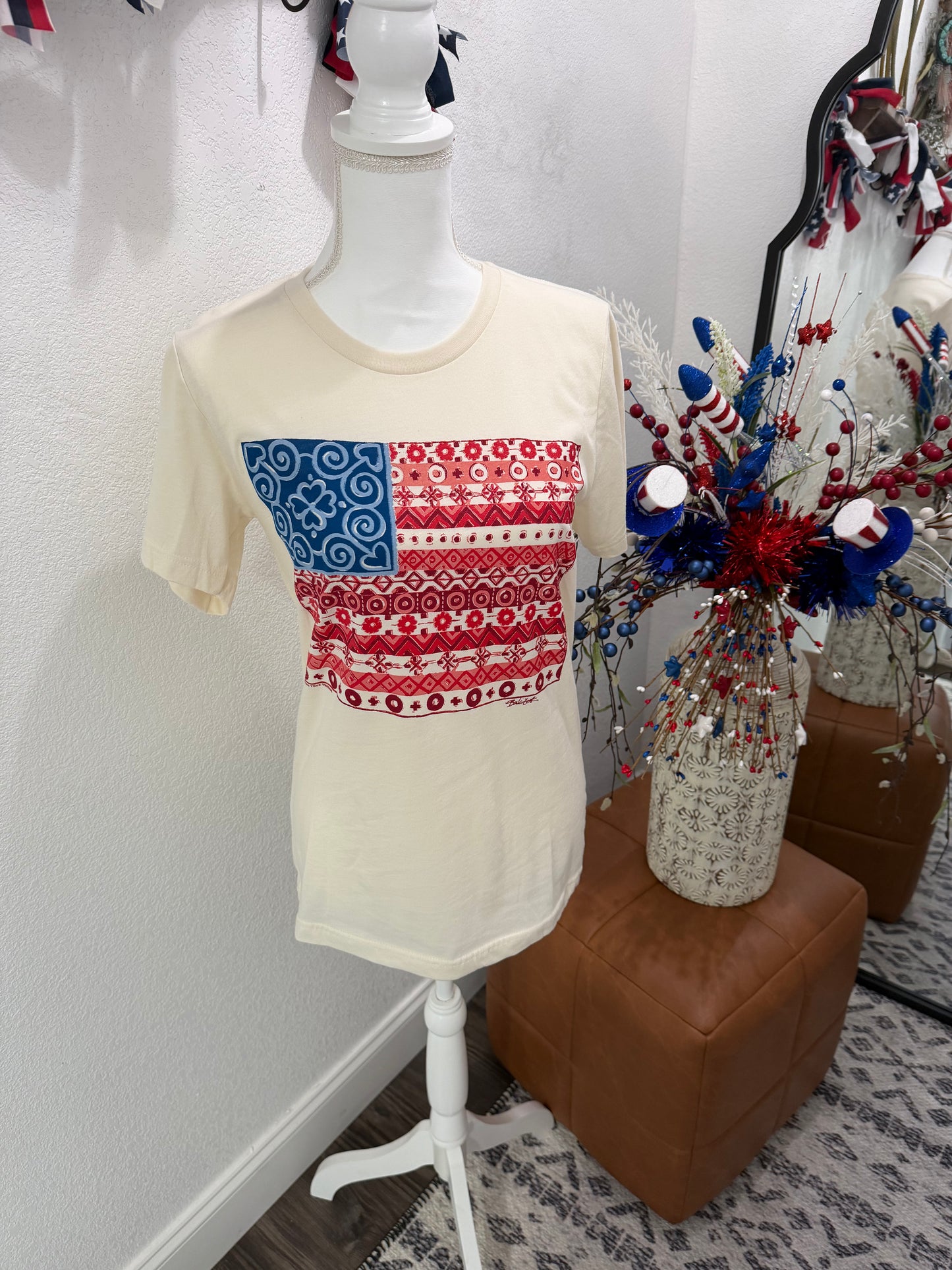 Paisley Flag Graphic Tee
