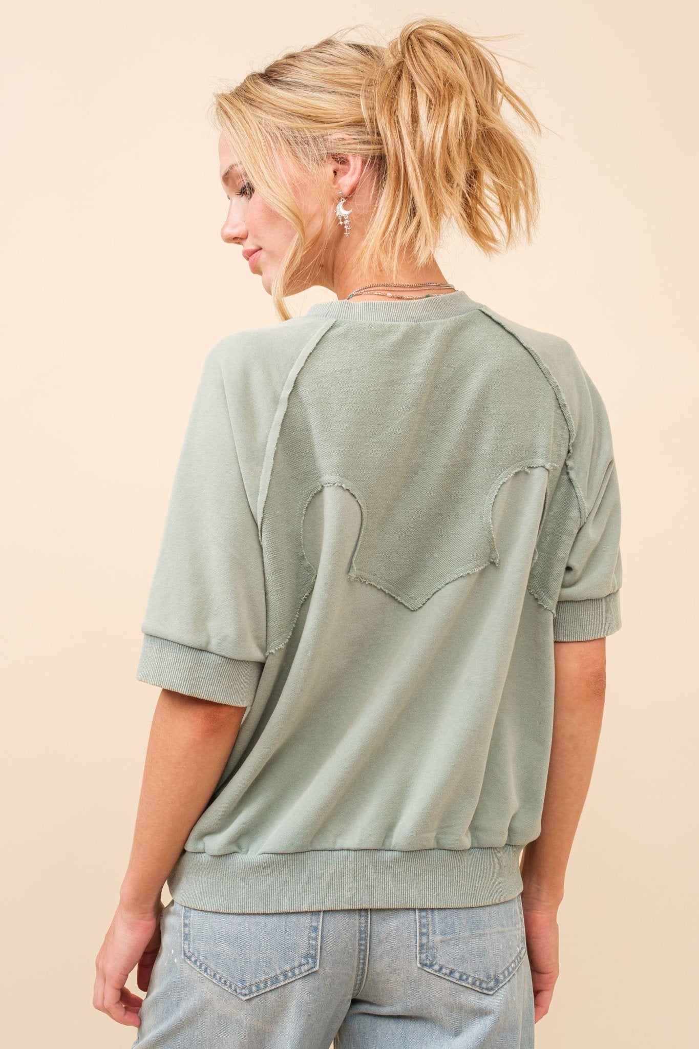 French Terry Western Yoke Studded Sweatshirt - Texas Front Porch