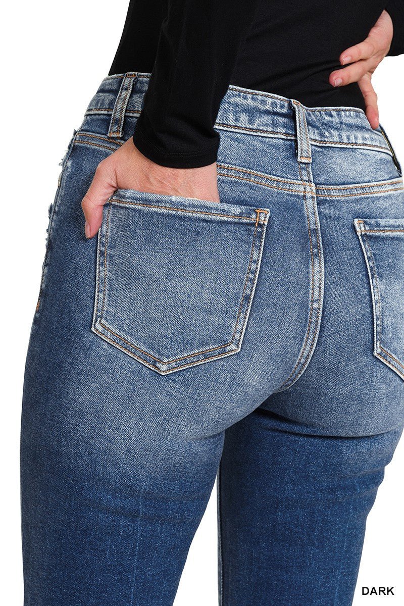 Kick Crop Flare Denim Jeans - Texas Front Porch