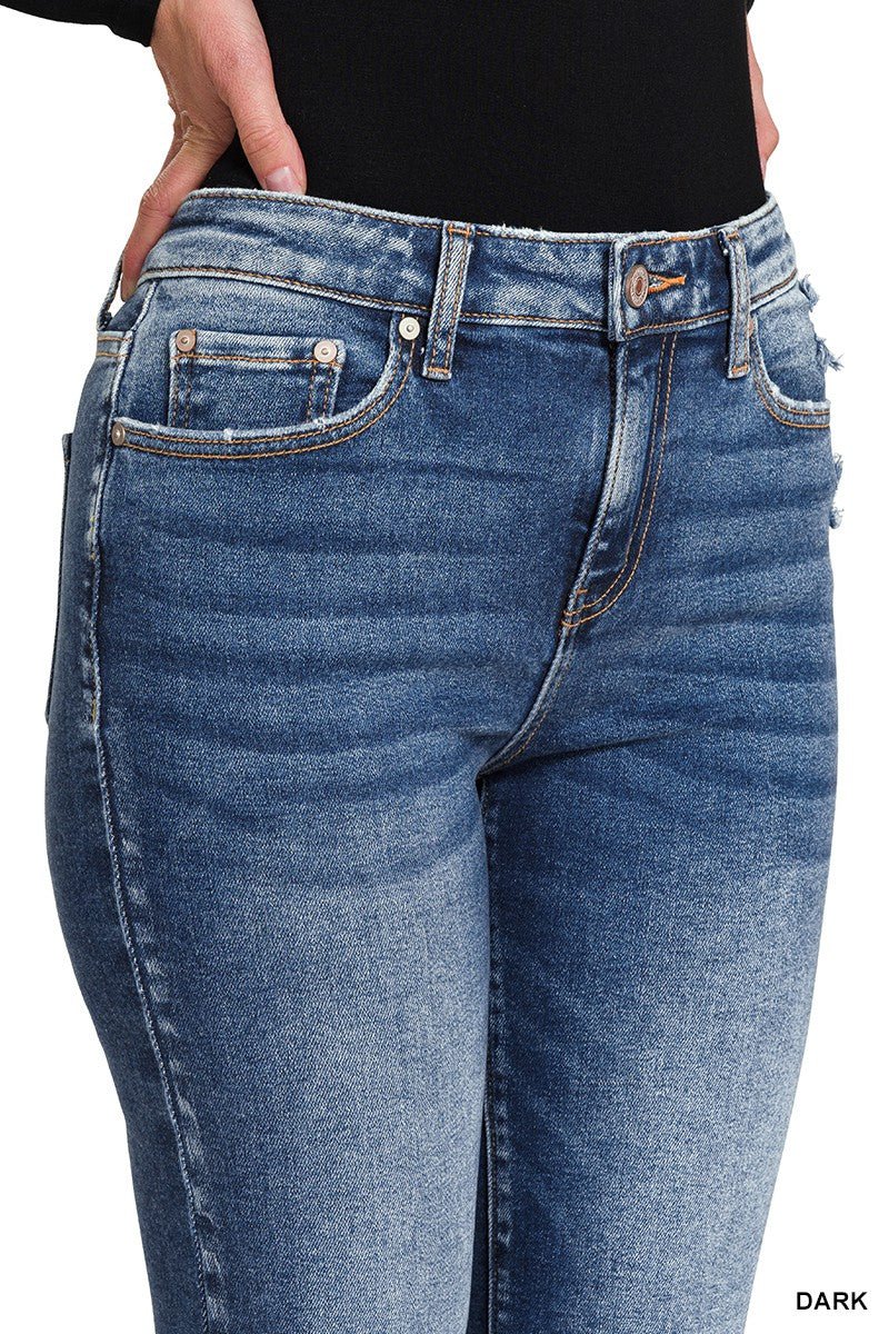 Kick Crop Flare Denim Jeans - Texas Front Porch