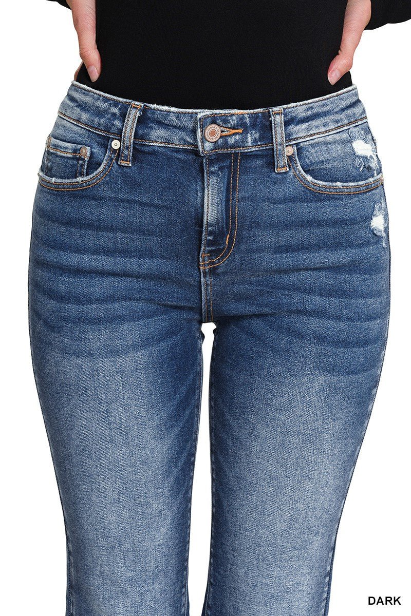 Kick Crop Flare Denim Jeans - Texas Front Porch