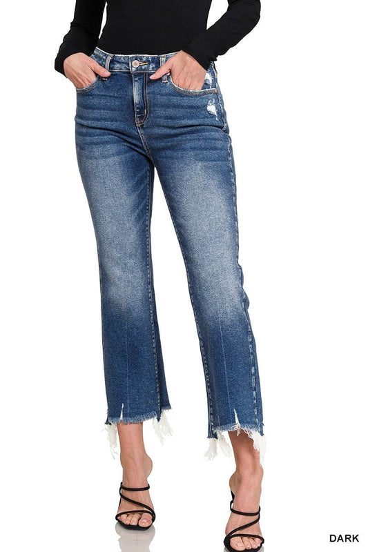 Kick Crop Flare Denim Jeans - Texas Front Porch
