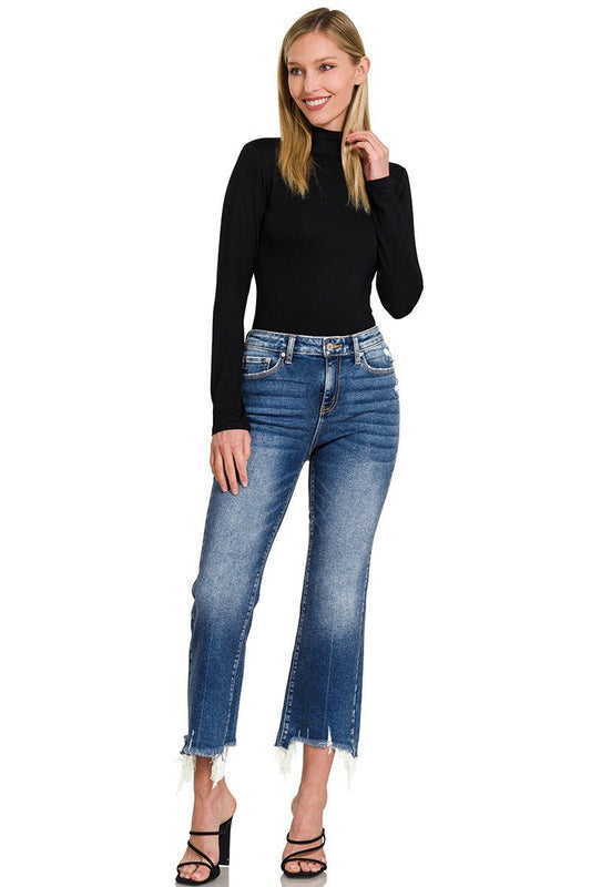 Kick Crop Flare Denim Jeans - Texas Front Porch