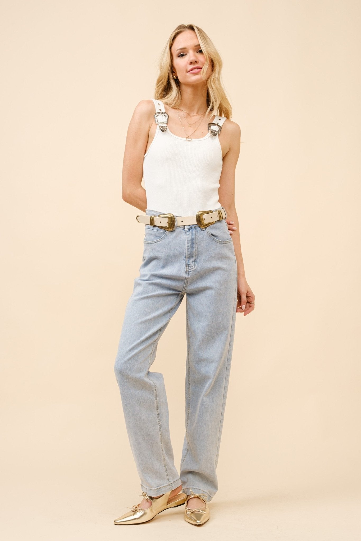 Ribbed Western Buckle Bodysuit - Texas Front Porch