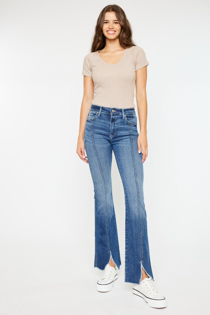 Slit Highrise Bootcut Jeans - Texas Front Porch