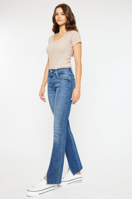 Slit Highrise Bootcut Jeans - Texas Front Porch