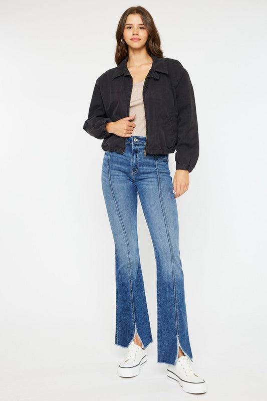 Slit Highrise Bootcut Jeans - Texas Front Porch