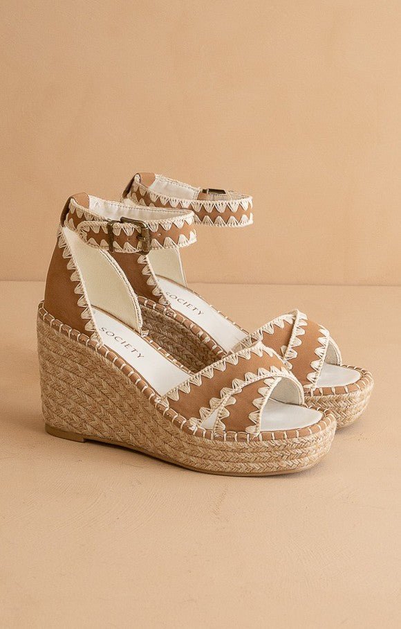 The Essie Espadrille Slide with Embroidered Straps - Texas Front Porch