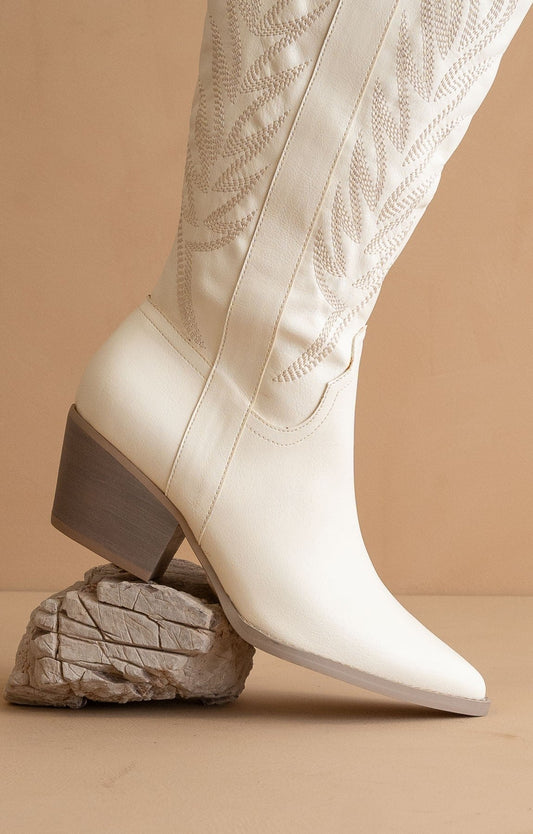 The Samara - Embroidered Tall Boot - Texas Front Porch