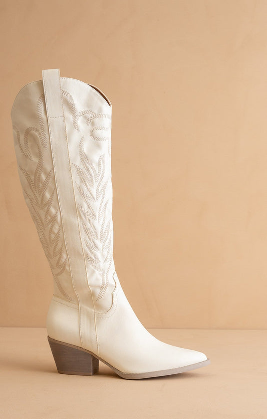 The Samara - Embroidered Tall Boot - Texas Front Porch
