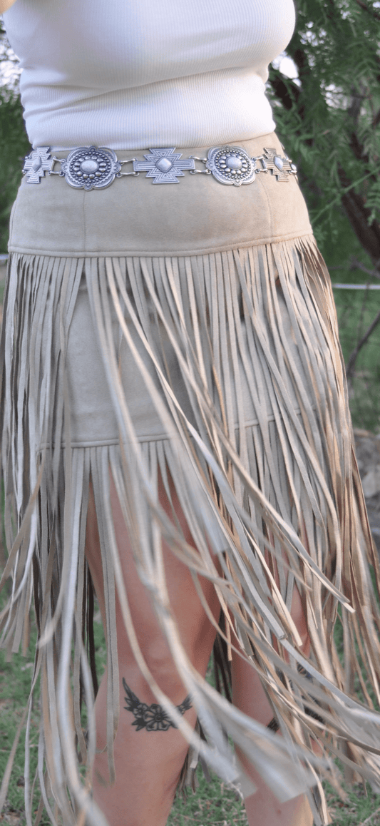 Tiered Fringe Midi Skirt - Texas Front Porch
