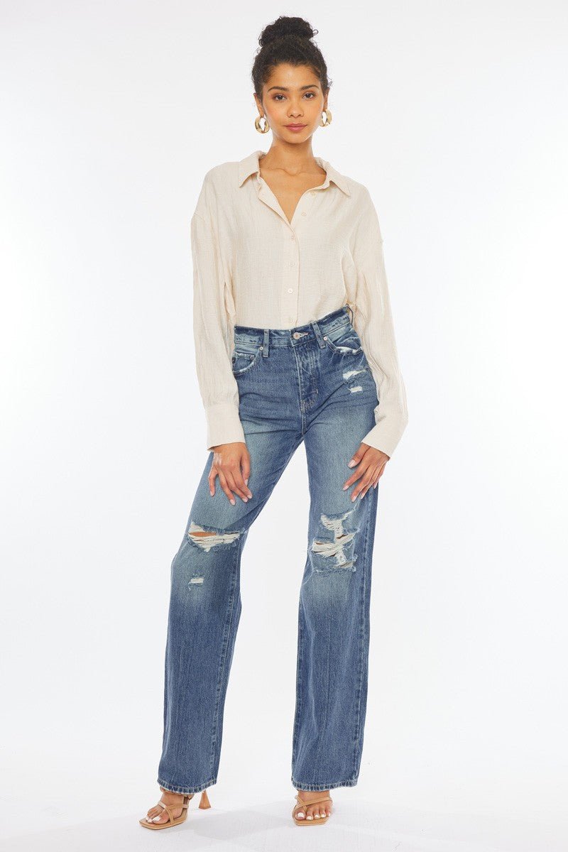 Ultra High Rise 90'S Wide Leg Flare - Texas Front Porch