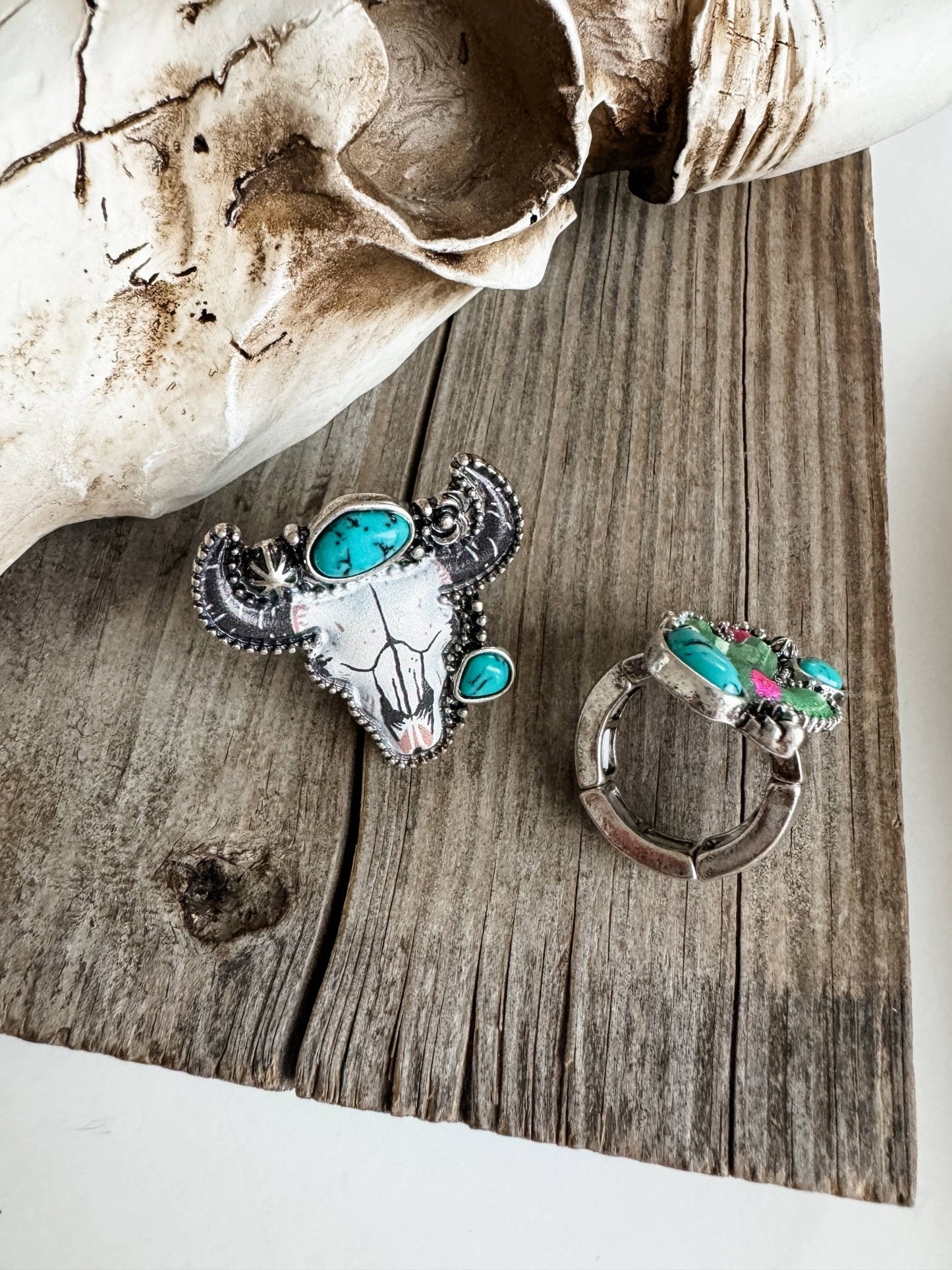 Western Pendant Adjustable Ring - CACTUS in STOCK - Texas Front Porch