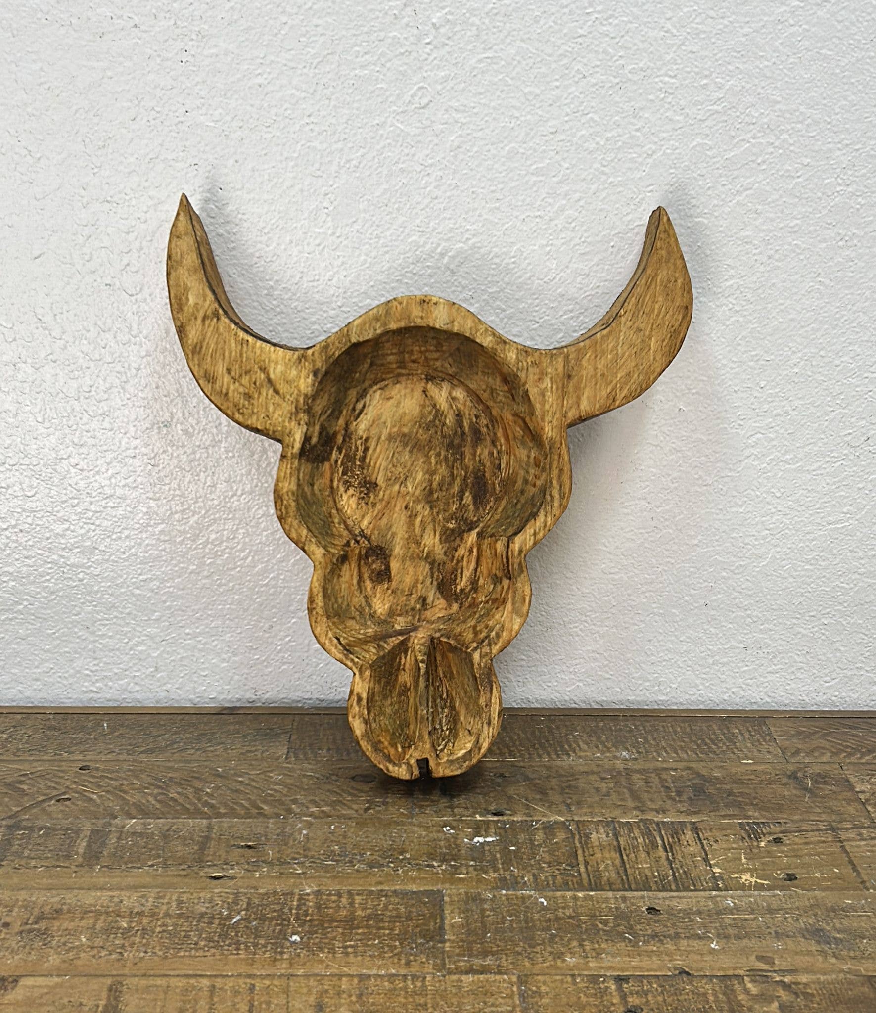 Longhorn Skull Dough Bowl, Handmade, Farmhouse Decor - Texas Front Porch