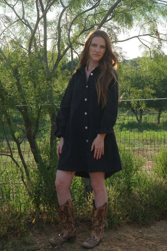 Washed Denim Dress - Texas Front Porch