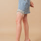 80038S - Stretch Denim Embellished Pearl Fringe Mini Skirt - Texas Front Porch