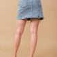 80038S - Stretch Denim Embellished Pearl Fringe Mini Skirt - Texas Front Porch