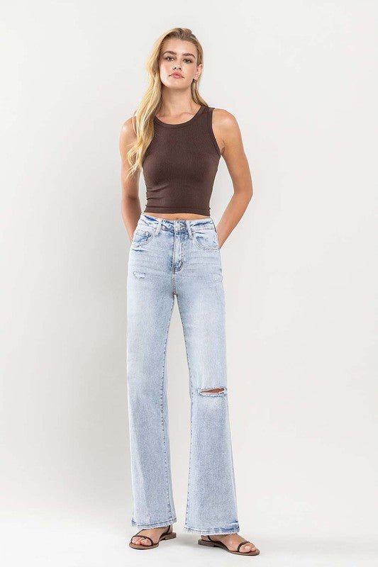 90's Vintage Super High - Rise Flare Jeans - Texas Front Porch