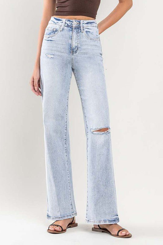 90's Vintage Super High - Rise Flare Jeans - Texas Front Porch