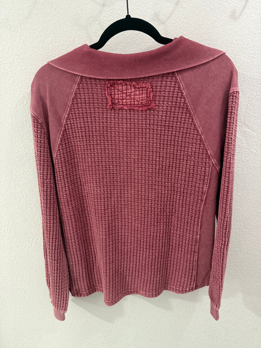 Mulberry Waffle Quarter Zip