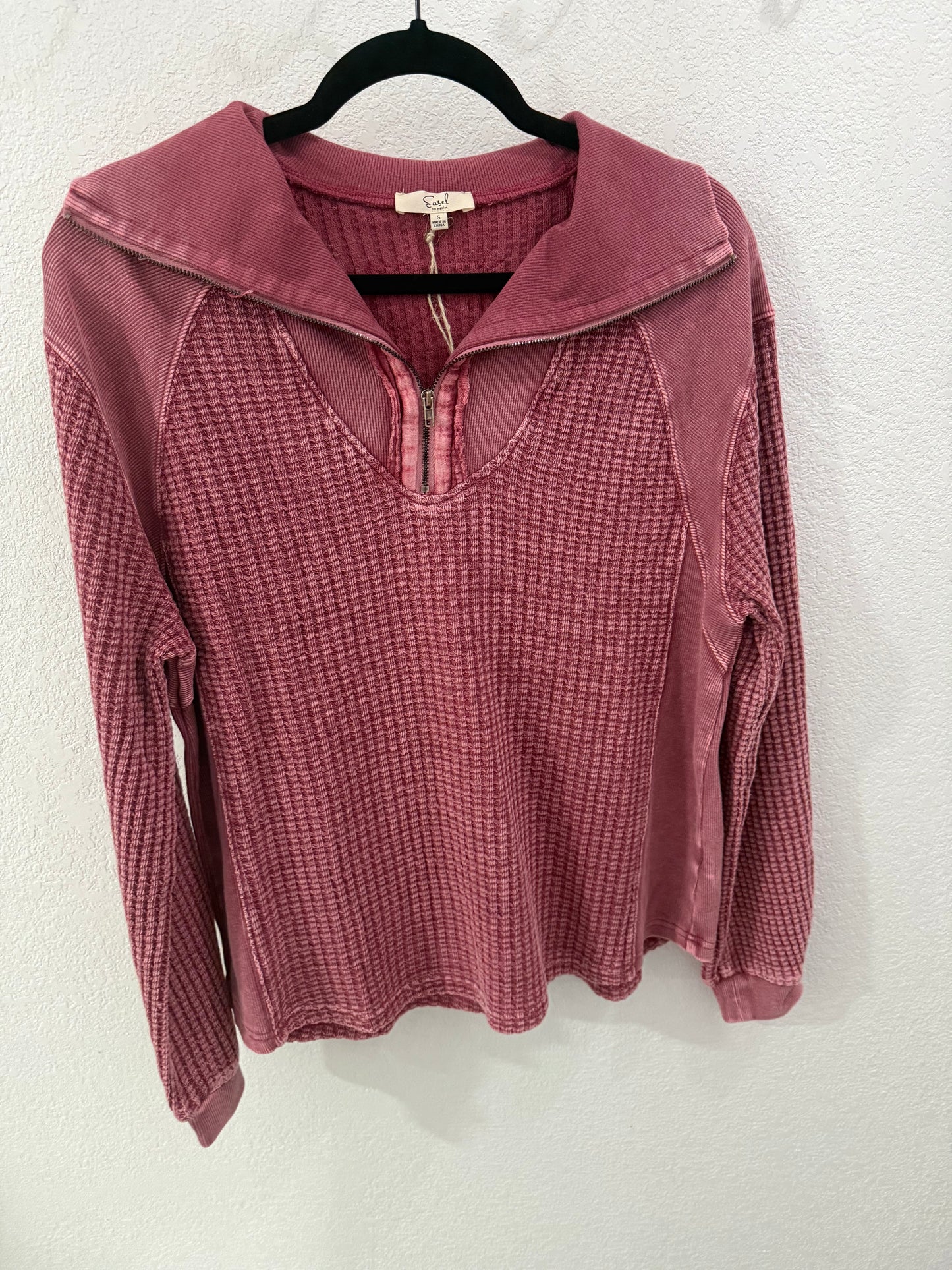 Mulberry Waffle Quarter Zip