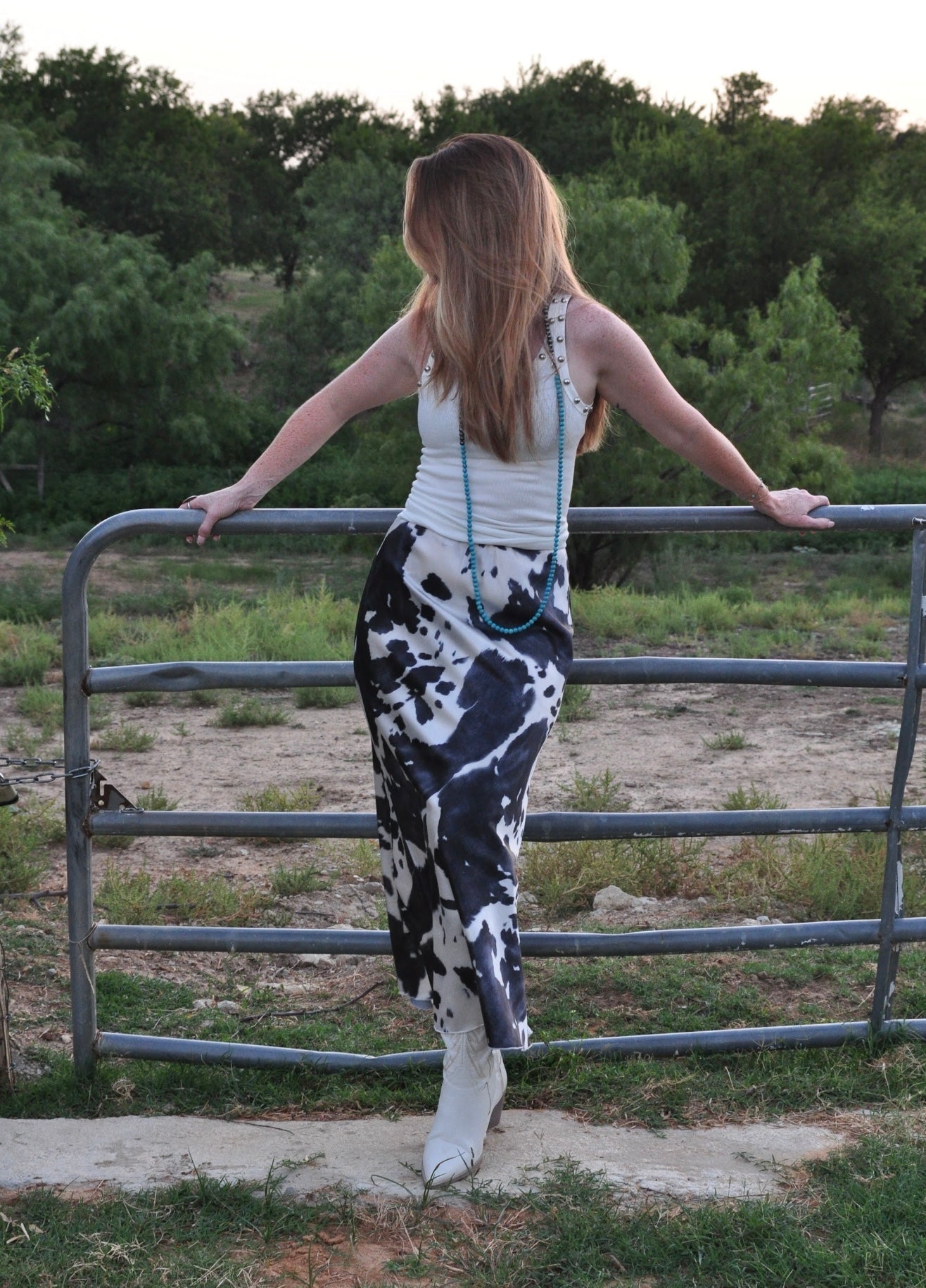 Abstract Moo Slip Skirt - Texas Front Porch