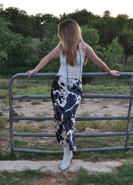 Abstract Moo Slip Skirt - Texas Front Porch