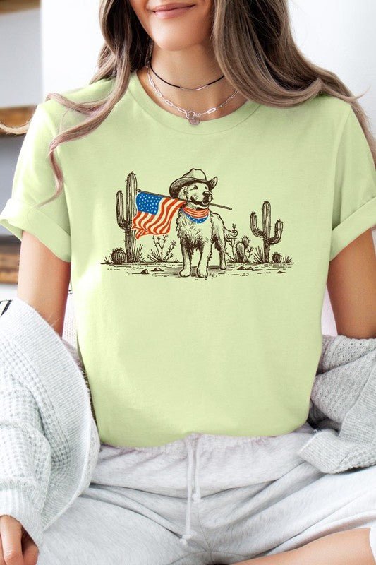 American Cowboy Dog Graphic Plus Tee - Texas Front Porch