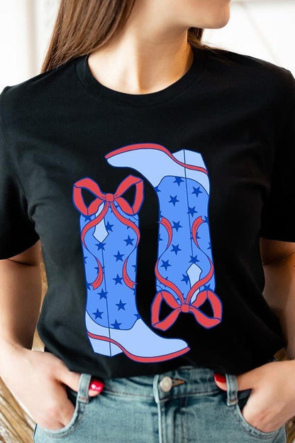 American Cowgirl Boots Graphic Plus Tee - Texas Front Porch