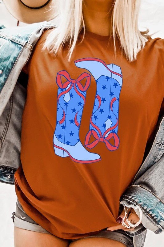 American Cowgirl Boots Graphic Plus Tee - Texas Front Porch