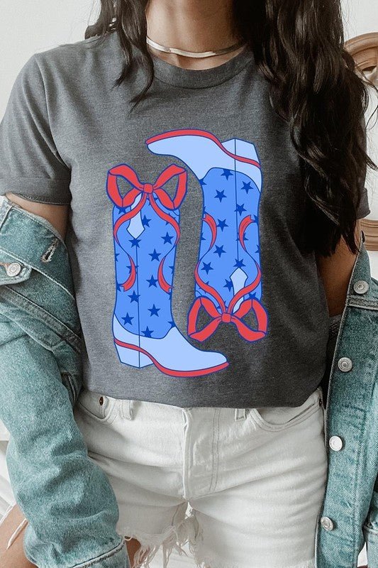 American Cowgirl Boots Graphic Plus Tee - Texas Front Porch
