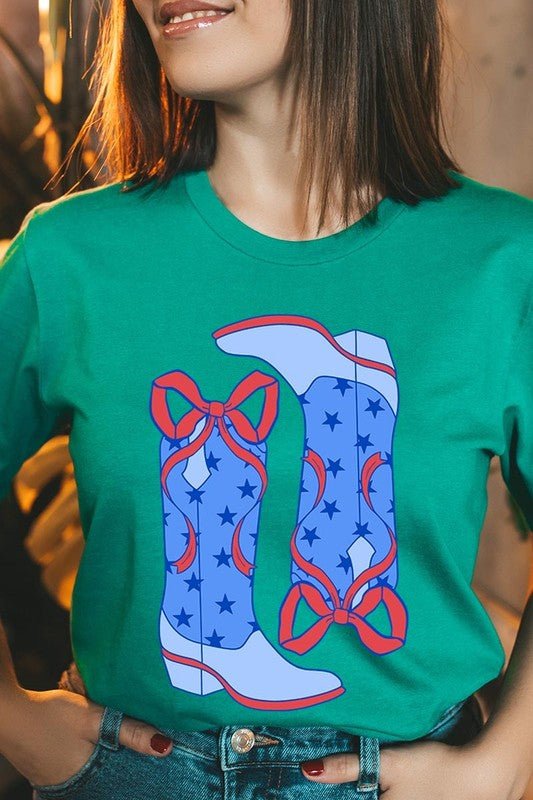 American Cowgirl Boots Graphic Plus Tee - Texas Front Porch