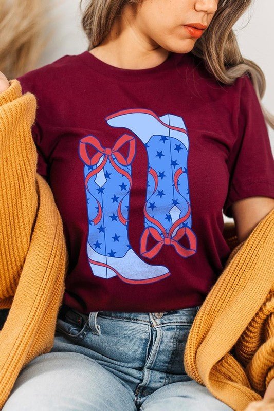 American Cowgirl Boots Graphic Plus Tee - Texas Front Porch