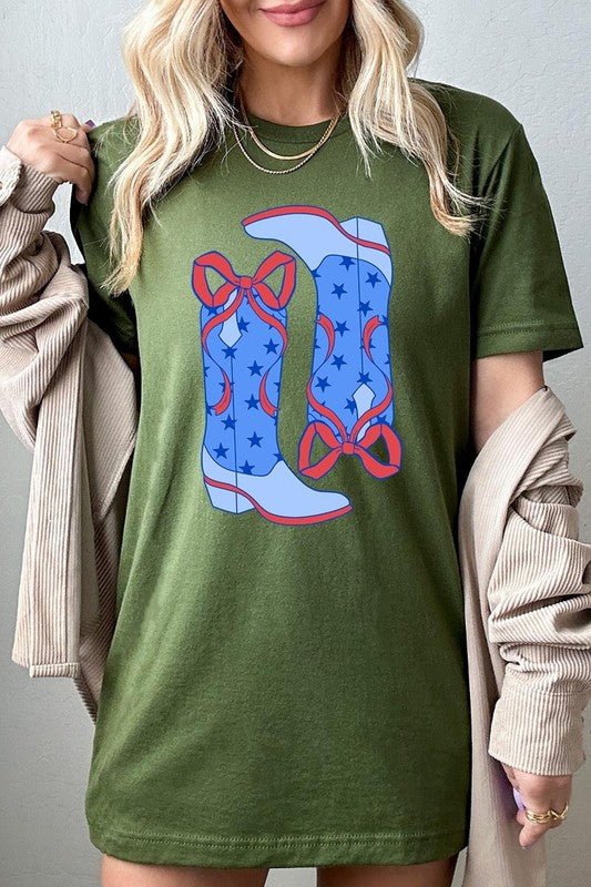 American Cowgirl Boots Graphic Plus Tee - Texas Front Porch