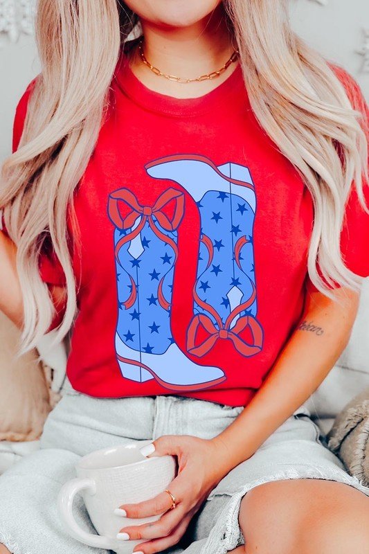 American Cowgirl Boots Graphic Plus Tee - Texas Front Porch