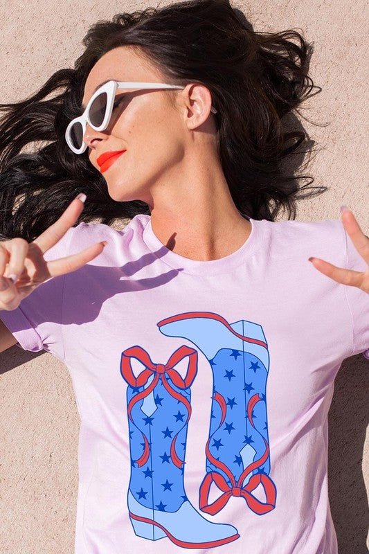 American Cowgirl Boots Graphic Plus Tee - Texas Front Porch