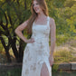 Antique White Midi Dress with Side Slit - Texas Front Porch