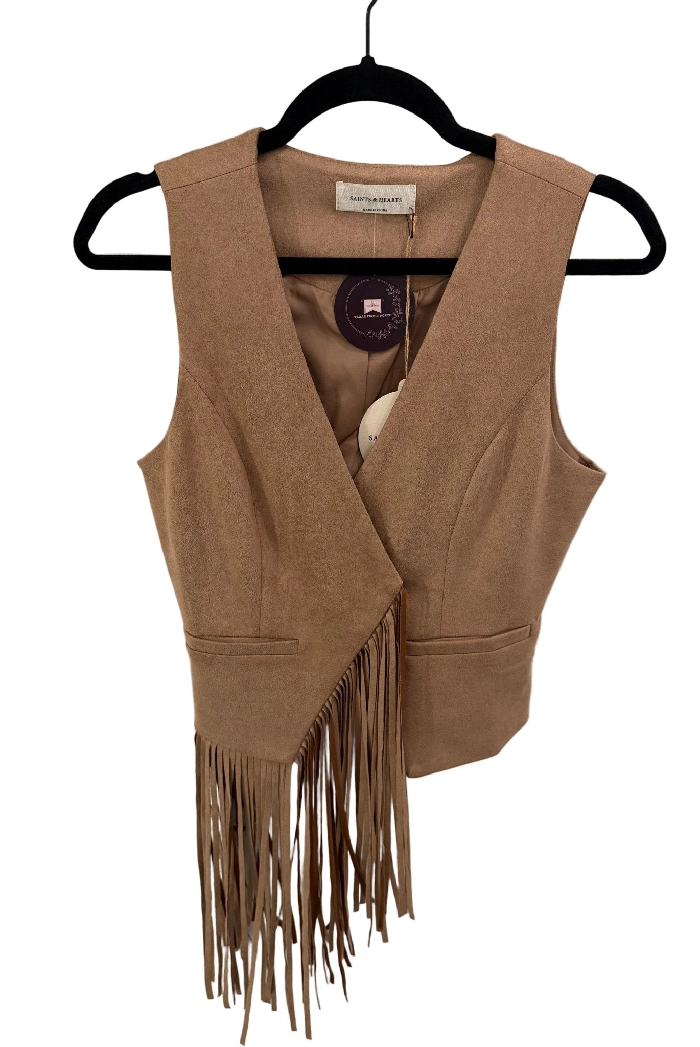 Asymmetrical Fringe Vest - Texas Front Porch