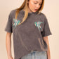 Bird Embroidered Mineral Wash Tee - Texas Front Porch