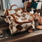 BOHO LUXE TOILETRY bag Genuine Hair On travel storage  - Texas Front Porch