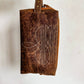 Boot Stitch Handtooled  Leather Toiletry Makeup Shaving Bag - Texas Front Porch