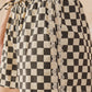 CHECKERED LACE TRIM SHORTS WITH DRAWSTRING - Texas Front Porch