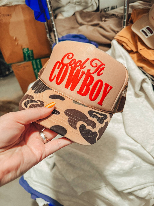 Cool It Cowboy, Western Trucker Hat - Texas Front Porch
